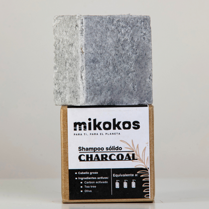 Charcoal: Shampoo en Barra Detox y Control Grasa