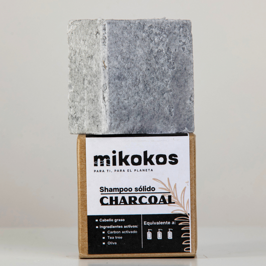 Charcoal: Shampoo en Barra Detox y Control Grasa