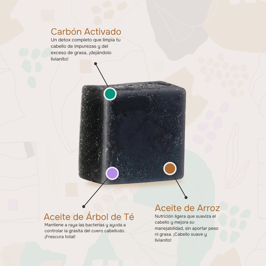 Charcoal: Acondicionador en Barra Detox y Control Grasa