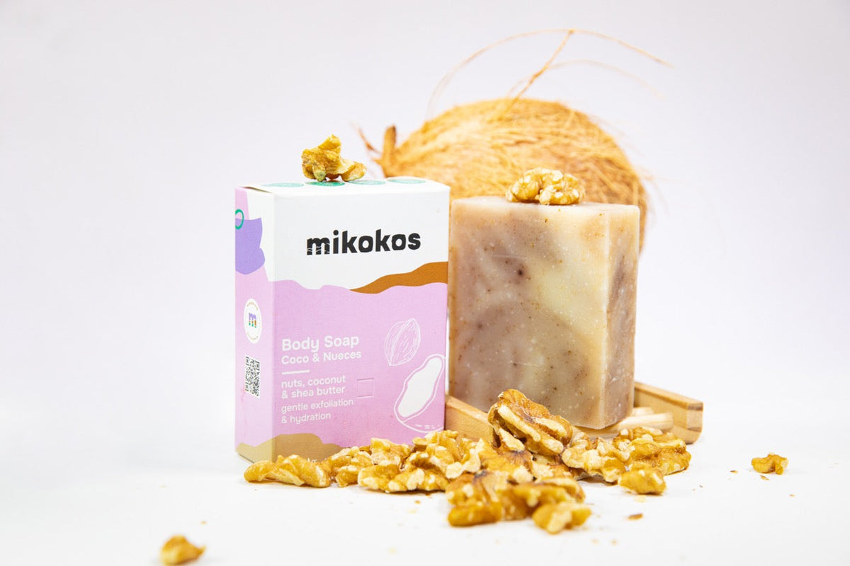 Coco y Nueces: Jabón en Barra Exfoliación Suave e Hidratación
