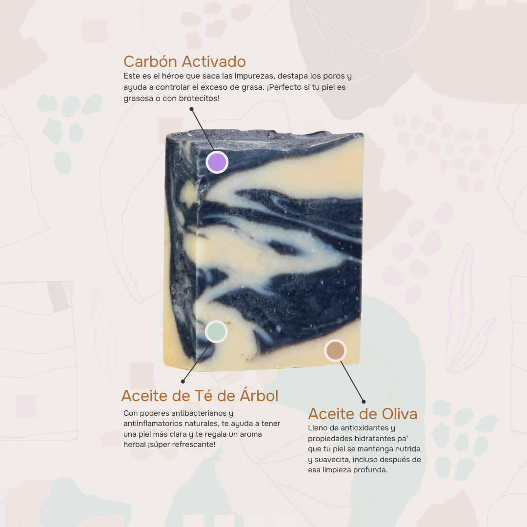 Charcoal: Barra de Jabón Detox que Libera tus Poros