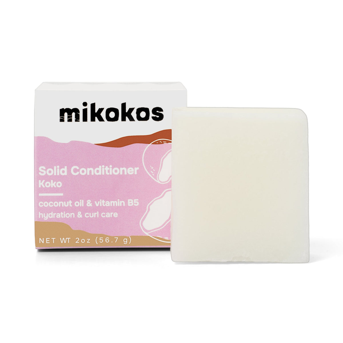 Koko: Acondicionador en Barra con aceite de coco y vitamina B5, hidratación para rizos