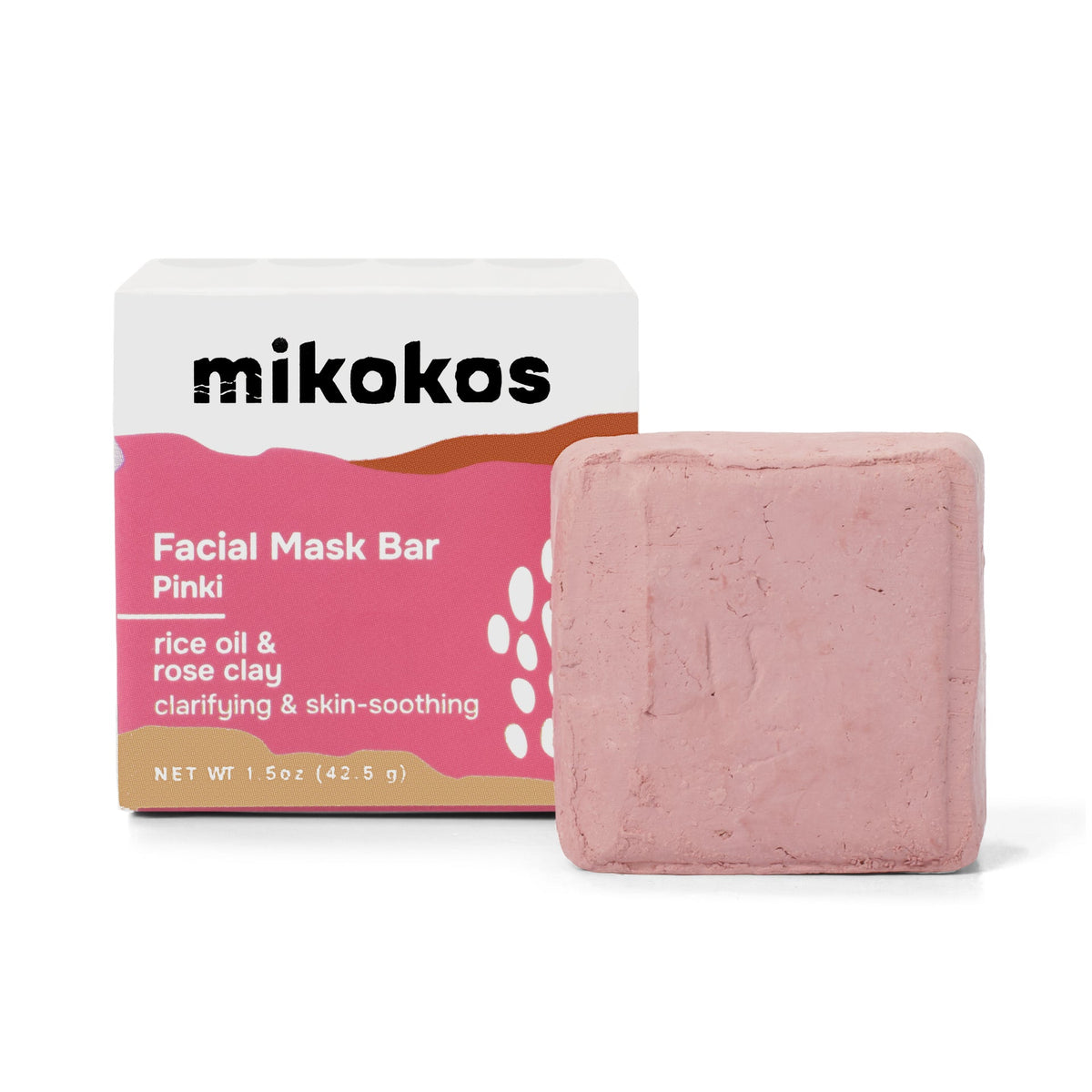 Pinki: Mascarilla Facial en Barra con aceite de arroz y arcilla rosada